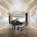 Modern Open Restaurant Interior Design With Marble Dining Table Chandelier And City View