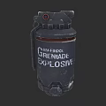 Infinidox Explosive Grenade With Safety Pin And Textured Surface Details 3d model