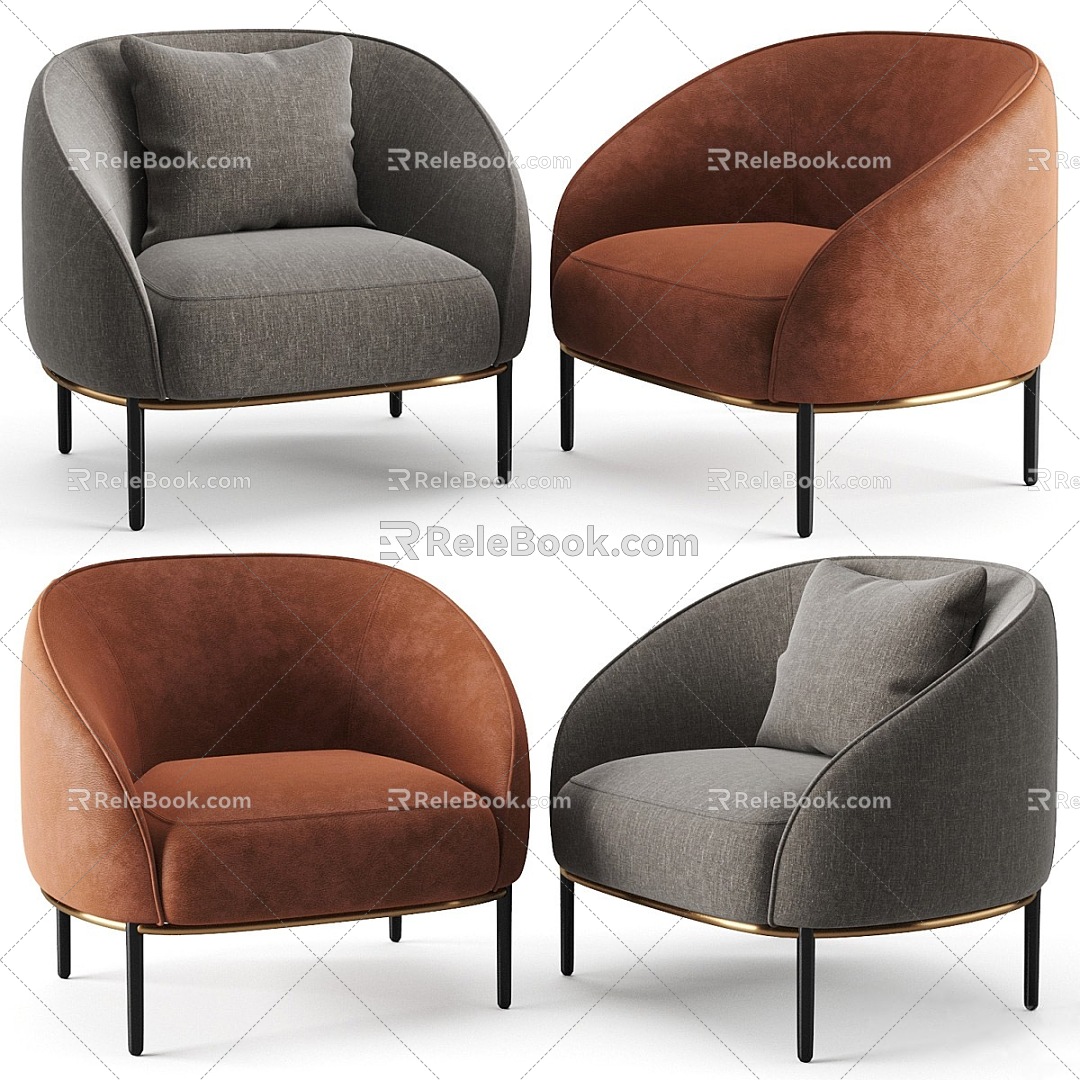 Leisure Chair Leisure Chair Armchair Single Chair Sofa Chair Chair 3d model