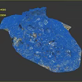 Decorative Shell Shaped Ornament With Colorful Rustic Yellow Surface And Embedded Blue Transparent Crystals