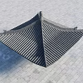 Traditional Chinese Roof Structure With Curved Eaves And Gray Tile Architectural Design