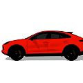 Red Sports SUV With Sleek Exterior Design And Modern Styling Features