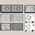 Modern air conditioner external unit 3d model