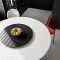 Modern Kitchen Interior With Black Cabinets Window Blinds White Countertop And Green Plant