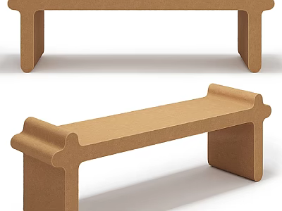 Simple Wooden Sofa Bench With Sleek Design And Sturdy Legs For Home Decor 3d model