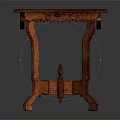 Elegant Traditional Wooden Console Table With Intricate Carved Legs And Polished Tabletop