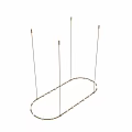Modern Circular Chandelier With Gold Metal Frame And Glass Lamps