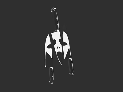 Black And White Game And Movie Character With Skull Mask And Skeletal Structure 3d model