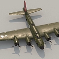 B17 bomber fighter aircraft 3d model