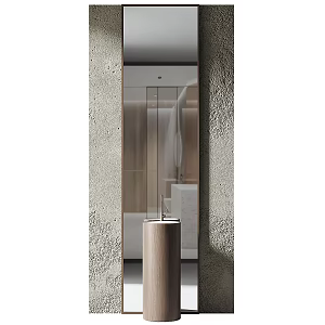 Full-body mirror vertical sink 3d model