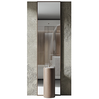 Full-body mirror vertical sink 3d model