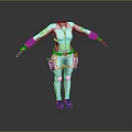 White Tactical Jumpsuit With Black Straps Waist Packs And Functional Design
