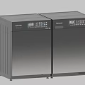 Two Toshiba Black Washing Machines with Digital Control Panel and Sleek Modern Design
