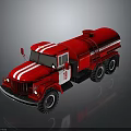 Red Tanker Truck With White Stripes And Number 19 Classic Design