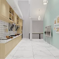 Welcoming Kindergarten Interior With Sofa Reception Desk Colorful Stairs And Cartoon Decor