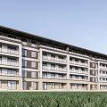 New Chinese-style Residential Building Multi-storey Residence 3d model