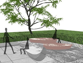 Modern Outdoor Chair Landscape Outdoor Seat Landscape Seat Outdoor Rest Place 3d model