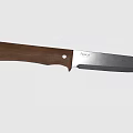 Weapon Knife Featuring Wooden Handle And Sharp Metal Blade By DYNAZ