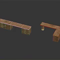 Wooden Tables With Two Shapes Featuring Drawers And Smooth Surface On Black Background