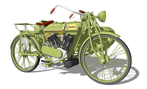 Modern Motorcycle Tricycle 3d model