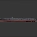 Modern Aircraft Carrier With Aircraft On Flight Deck Gray Hull And Red Bottom Design