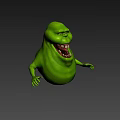 Green Slime Like Game Movie Character With Open Mouth Sharp Teeth And Fantasy Look