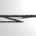 Black Metal Brackets In Different Angles With Mounting Holes For Furniture