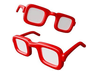 Cartoon Style Cartoon Glasses Fashion Glasses Fashion Glasses Cartoon Style Glasses 3d model