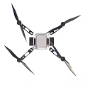 Advanced Drone Quadcopter With Four Propellers And Compact Body Design 3d model