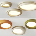 Modern Round Ceiling Lights With Multiple Colors And Soft Illumination Design 3d model