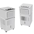 Portable White Evaporative Air Coolers With Wheels And Control Panel For Home Use