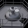 Heavy Duty Industrial Vertical Tank With Top Platform Guardrail Ladder And Pipeline Valve Connections