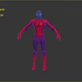 Spider Man 3D Model With Red And Blue Costume In Standing Pose