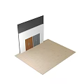 Brown And Black Wooden Double Doors With Vertical Stripes Door Locks And Handles