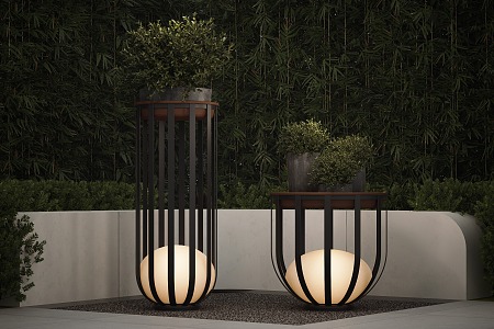 Modern garden lamp outdoor lamp landscape lamp combination lawn lamp camping lamp 3d model