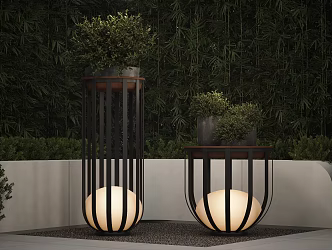 Modern garden lamp outdoor lamp landscape lamp combination lawn lamp camping lamp 3d model