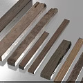 Stone Wood Various Types of Wooden Strips with Different Colors and Textures Displayed