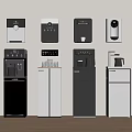 Modern Kitchen Appliances Including Wall Mounted And Standing Units In Contemporary Setting 3d model