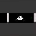 Sleek Black Portable Power Bank for Laptop Charging with Cartoon Character Green Indicator and White Handle