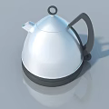 Modern White Electric Kettle With Black Handle For Home Kitchen Daily Use