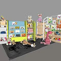 Kids Room Storage Shelves With Stuffed Toys And Colorful Book Storage