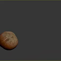 Fresh Ripe Hazelnut With Orange Textured Surface On Dark Background