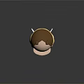 Cute Bee Themed Cartoon Character With Blonde Hair Striped Outfit And Hat Antennae
