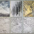 Abstract Paintings Collection With Various Textures And Color Tones For Wall Art
