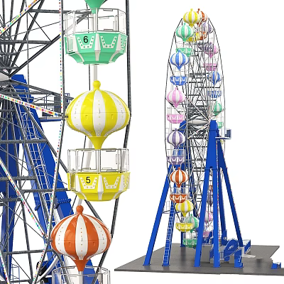 Modern Garden Decorative Ornaments With Colorful Planters And Sculptural Designs For Outdoor Landscaping 3d model