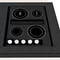 Modern Built in Electric Cooktop Kitchen Appliance With Control Knobs And Heating Zones