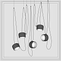 Modern chandelier combination 3d model
