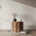 Coffee Table Side Table Bedside Table Ornaments Carpet 3d model
