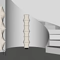 Quiet floor lamp Antique floor lamp 3d model