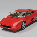 Red Sports Car With Sleek Aerodynamic Exterior Silver Wheels And Beige Interior Design